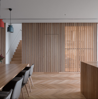 Căn duplex nhỏ với phong cách tối giản